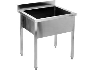 Basen nierdzewny 1-komorowy gastronomiczny 600x700x950 mm H=300 mm