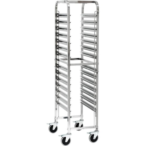 Wózek transportowy ze stali nierdzewnej, 14x GN 1/1