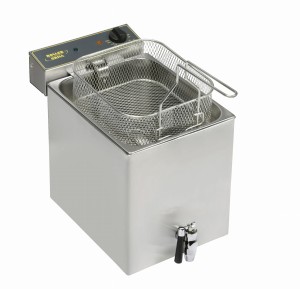 Frytownica profesjonalna nastawna, 1-komorowa z kranem, V 12 l, P 6.4 kW