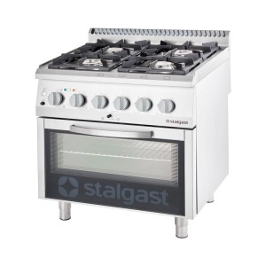 Kuchnia gazowa z piekarnikiem elektrycznym termoobieg 800x700 mm 20.5+7.0 kW G30/37 mbar