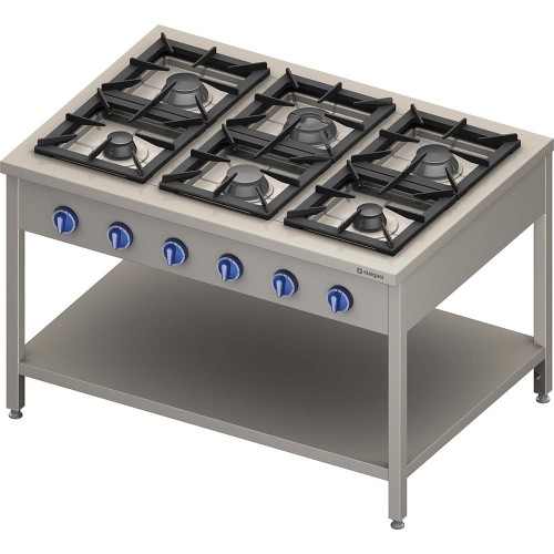 Trzon gastronomiczny gazowy, 6-Palnikowy, 900 mm, 32.5 kW, G20