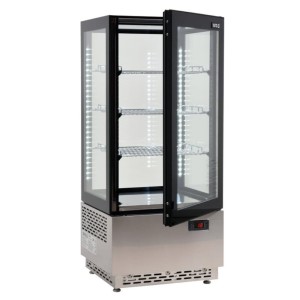 Szafa chłodnicza 4-stronnie przeszklona witryna chłodnicza 78L 43x39x98,6 cm