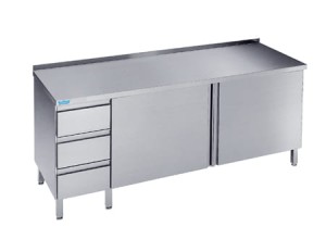 Stół nierdzewny do pracy 1400x700x850 (900) mm | Rilling ASS0714CS3L0