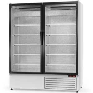 Szafa chłodnicza przeszklona 2-drzwi, rozwierne - Rapa, SCh-S 1400