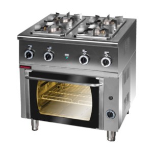 Trzon gastronomiczny gazowy z piek. gazowym 1x2,5kW + 3x3,5kW + 4,5 kW (piek.)