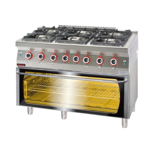 Trzon gastronomiczny gazowy z piek. elektrycznym moduł  3xGN 1/1