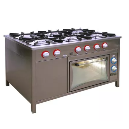 Trzon gazowy 6-palnikowy z piek. elektr. - Egaz, TG-6737/PKE-1