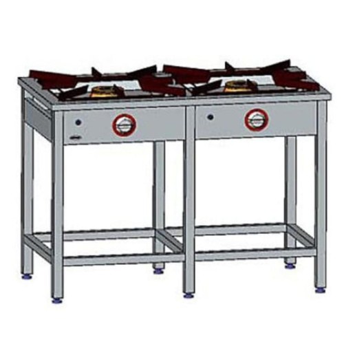 Trzon gazowy 2-palnikowy 1145x600x850 mm - Egaz, TG-214.II