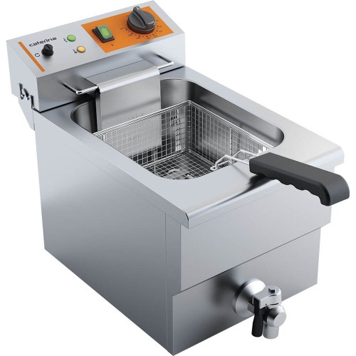 Profesjonalna frytownica elektryczna z kranem, 1-komorowa, Caterina, V 8 l, P 3 kW