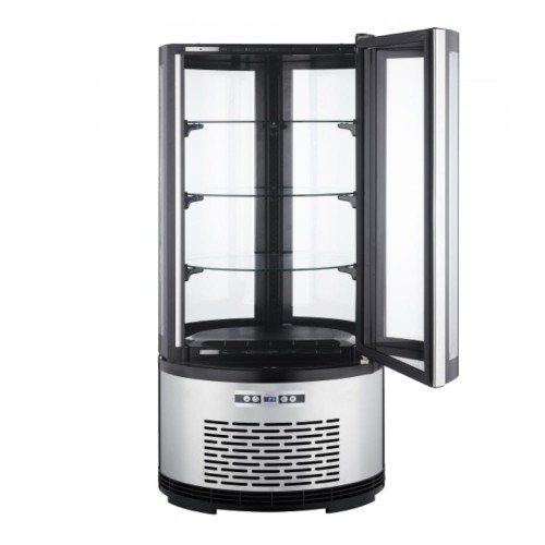 Witryna chłodnicza okrągła, przeszklona - Szafa cukiernicza 100 L - PXARC100R