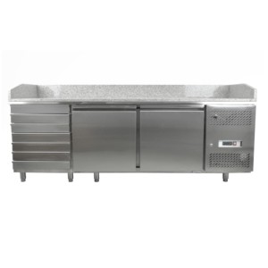Stół chłodniczy do pizzy 2-drzwiowy z garownikiem - PX-EPF3480