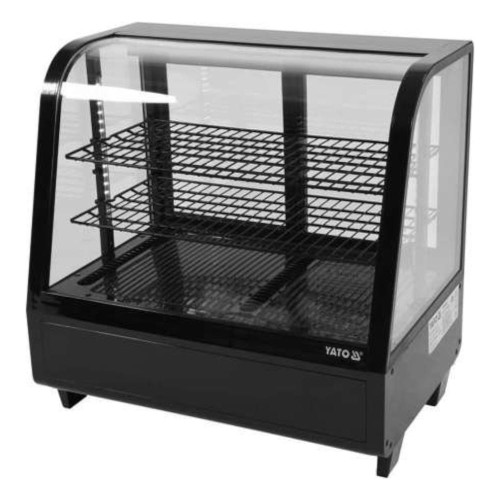 Witryna chłodnicza 100 litrowa czarna oświetlenie led 68x45x67 cm