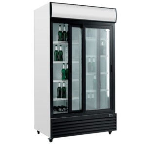 Szafa chłodnicza przeszklona RQ1100SL | 1000l | drzwi przesuwne (SD1001SL)