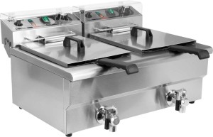 Profesjonalna elektryczna frytownica 2-komorowa o pojemności 2x12l