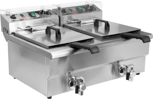 Profesjonalna elektryczna frytownica 2-komorowa o pojemności 2x12l