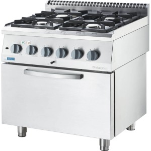 Gazowy trzon gastronomiczny ECO, 4-Palnikowy, P 14+6.5 kW, U G20