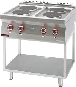 Trzon gastronomiczny elektryczny 4 płyty okrągłe 4x2,6kW na podstawie szkieletowej