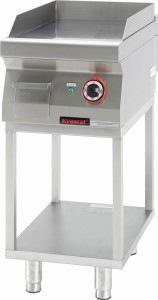 Płyta gastronomiczna grillowa gładka chromowana 400 mm 4,8kW na podstawie szkieletowej