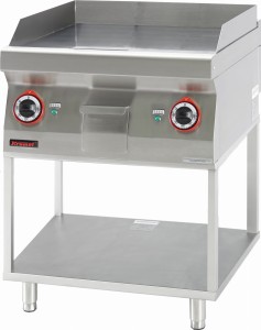 Płyta grillowa profesjonalna, gładka 600 mm 8kW na podstawie szkieletowej