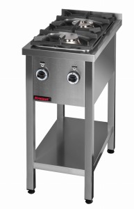 Trzon gastronomiczny gazowy na podstawie otwartej 2-palnikowy 1x4,5kW + 1x7,5kW