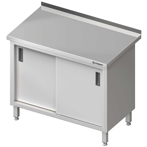 Stół przyścienny nierdzewny z drzwiami suwanymi 1200x600x850 mm