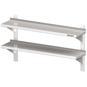 Półka nierdzewna wisząca, przestawna,podwójna 800x300x660 mm