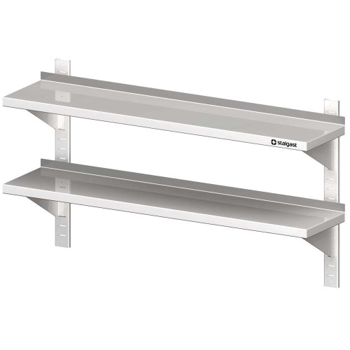 Półka nierdzewna wisząca, przestawna,podwójna 800x300x660 mm