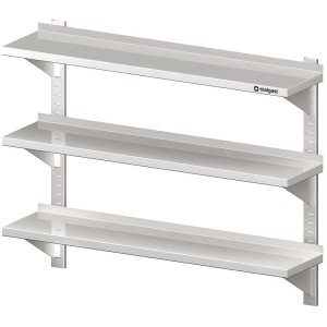 Półka nierdzewna wisząca, przestawna,potrójna 900x300x930 mm