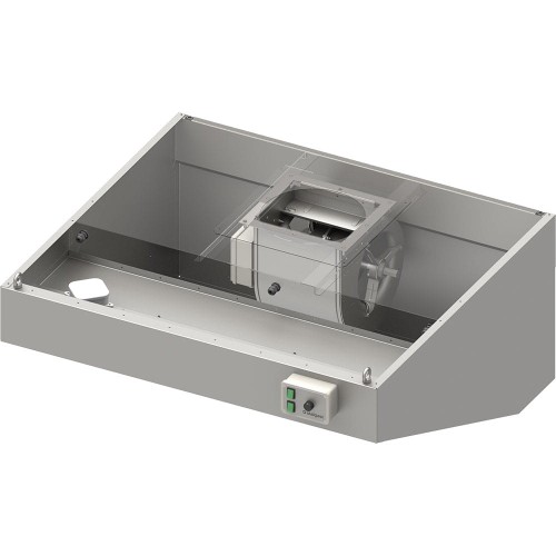 Okap przyścienny skośny nierdzewny Economic z łap. B, went. E3 i ośw. 2200x900x550 mm (1 segment)
