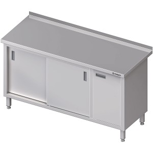 Stół przyścienny z szafką (P),drzwi suwane 1700x600x850 mm