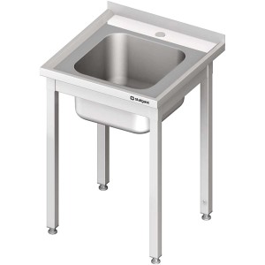 Zlew gastronomiczny  600x600x850 mm skręcany