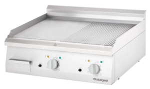 Płyta grillowa gastronomiczna elektryczna, gładko-ryflowana, 8.1 kW