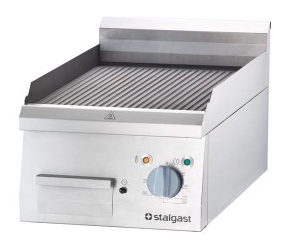 Przemysłowa płyta grillowa elektryczna, ryflowana, 4 kW