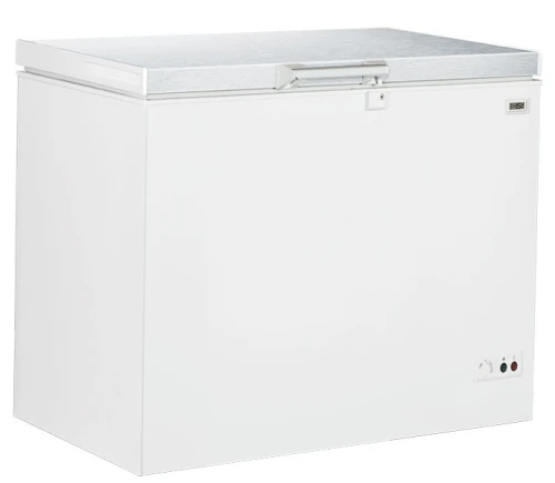 Zamrażarka skrzyniowa z nierdzewną pokrywą, 295 L