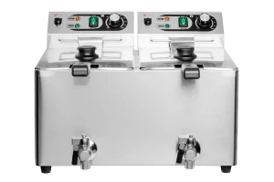 Frytownica elektryczna RQF8LV2 | podwójna | z kranem spustowym | 2x 8 l | 2x 3 kW