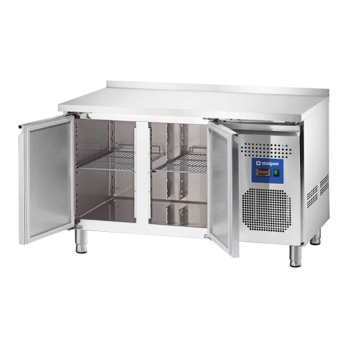 Stół chłodniczy z rantem,  2-drzwiowy, agregat po prawej stronie, V 282 l