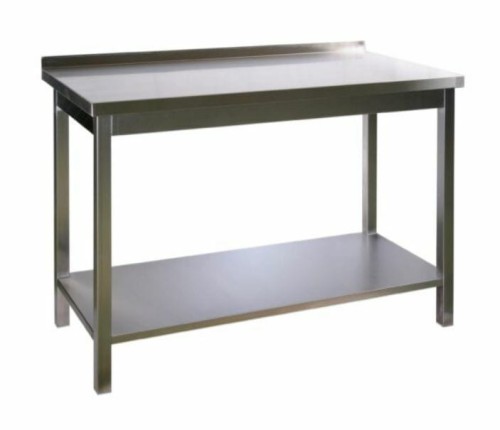Stół ze stali nierdzewnej z rantem i półką 1200x600x900 mm 