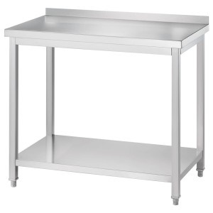Stół ze stali nierdzewnej z półką 800x600x850 mm skręcany