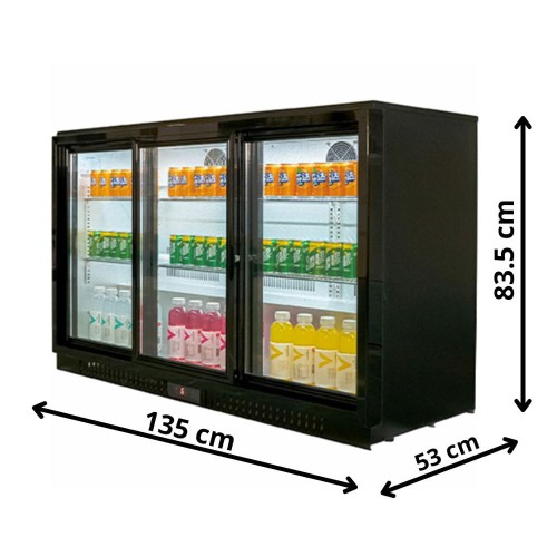 Chłodziarka podblatowa 3-drzwiowa z drzwiami suwanymi 308L