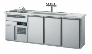 Stół chłodniczy barowy 3-drzwiowy 2500x700x980 mm | Rilling AGTM732R81-1/1/1