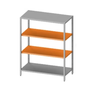 Regał magazynowy z półkami przestawnymi, pełnymi 800x600x1800 mm spawany