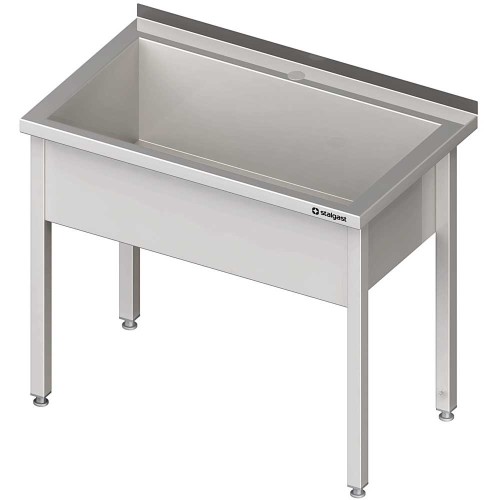 Basen ze stali nierdzewnej 1-komorowy spawany h=300 mm 800x700x850 mm