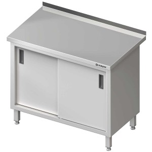 Stół ze stali nierdzewnej przyścienny drzwi suwane 1200x600x850 mm