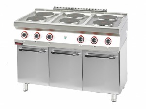 Trzon gastronomiczny z piekarnikiem elektrycznym  4x2,6kW + 3,5kW (piekarnik)
