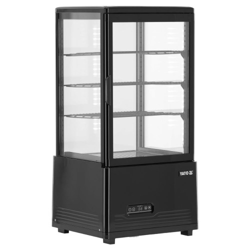 Witryna chłodnicza nastawna czarna 69L