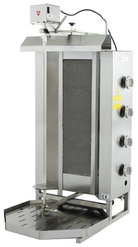 Urządzenie do kebaba | opiekacz gazowy do kebaba | 4 palniki | wsad do 60kg | RQ32464