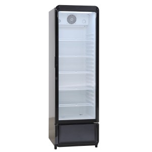 Szafa chłodnicza przeszklona DC280BD | czarna | zaokrąglone rogi | 258l