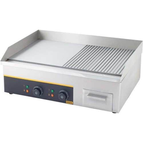 Płyta grillowa 1/2 gładka 1/2 ryflowana Gredil P 3.5 kW 230V