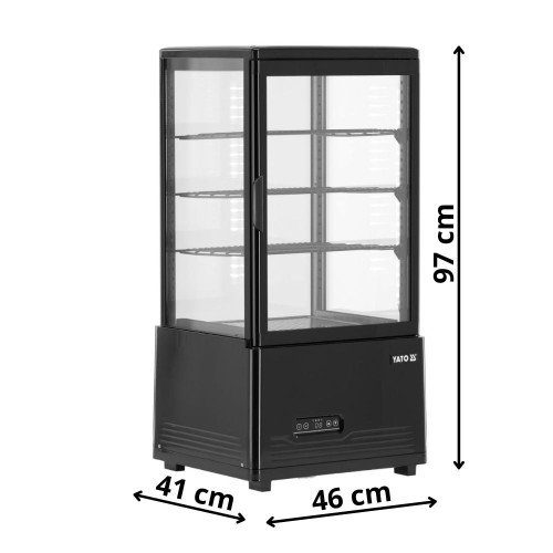Witryna chłodnicza nastawna czarna 79L